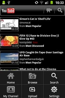 Press My Channel.Follow the instructions on the display to key in the required information and log on.