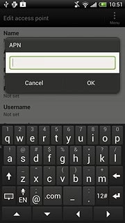 Key in live.vodafone.com and press OK.