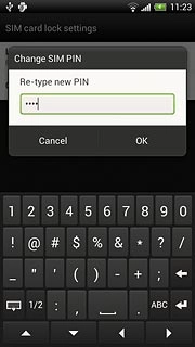 Key in the new PIN again and press OK.