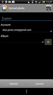 Key in text for the picture.Press Upload.