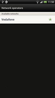 Press the required network.Your display will tell you if you've access to the network you've chosen.