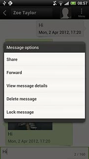 Press Delete message.