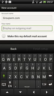 Press the field below Your name and key in the required sender name.