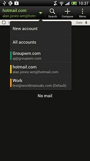Press the required email account.