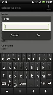 Key in live.vodafone.com and press OK.