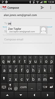 Key in the first letters of the required contact.Matching contacts are displayed.Press the required contact.Repeat the procedure to add more recipients.