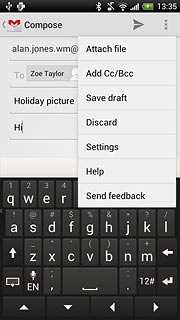 Press Attach file.Go to the required folder.