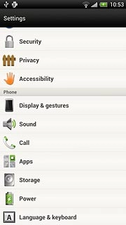 Press Display & gestures.