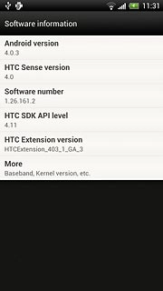 View your phone's software version below Android version.