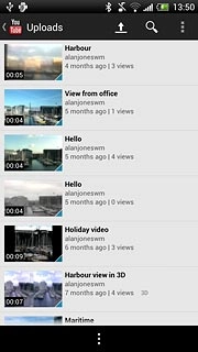 Press the required video clip.Follow the instructions on the display to upload the selected video clip.