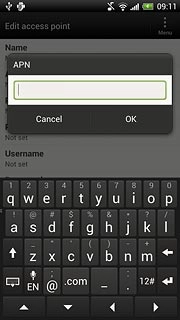 Key in live.vodafone.com and press OK.