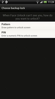 Press Pattern or PIN.