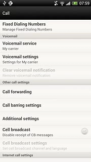 Press Voicemail settings.