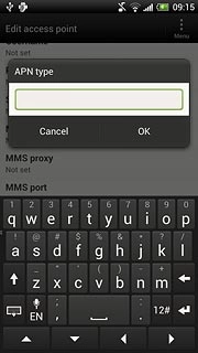 Key in mms and press OK.