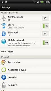 Press Mobile network.