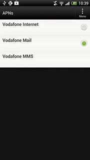 Press the required data connection.