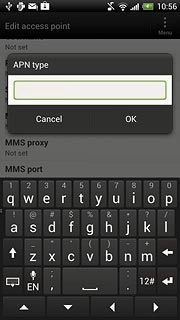 Key in default and press OK.