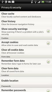 Press Clear all cookie data.