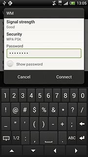 Follow the instructions on the display to select security settings, if required.Press Connect.