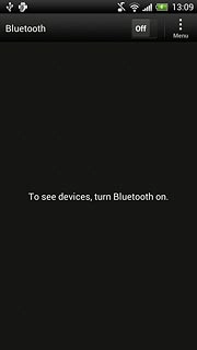 Press the field next to Bluetooth to select On.