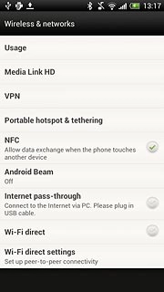 When the field next to the menu item is ticked (V), the function is turned on.