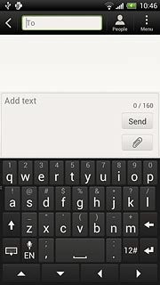 The following steps require that you're writing text and that the keypad is visible.