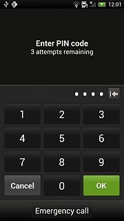 If you turn off flight mode:Key in your PIN and press OK.