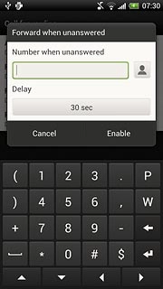 Press the field below Delay.