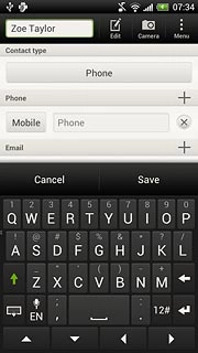 Press the field below Contact type.