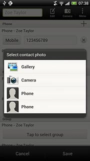 To take a new picture:Press Camera.