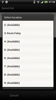 Press the required speed dialling key.