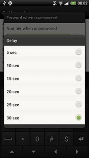 Press the required delay.