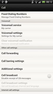 Press Call barring settings.