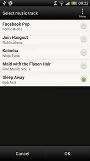 When the field next to the audio file is marked, it's selected.