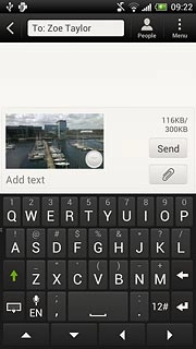 Press Send when you've finished your picture message.