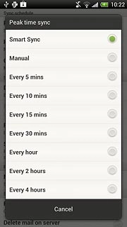 Press Smart Sync, Manual or the required interval.