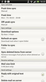 Press Off-peak sync.