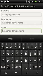 Press the field below Domain and key in the domain.