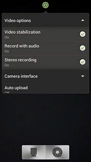 Press Record with audio to turn the function on or off.
