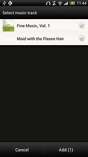 Press Add.Repeat the procedure to add more audio files to the playlist.