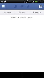 Press the menu icon.