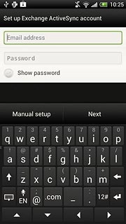 Press Email address and key in your email address.