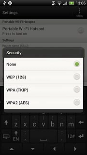 Press None or the required method of encryption.