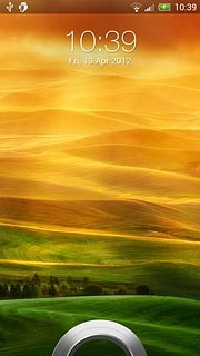 If required, press and drag the ring at the bottom of the display upwards.