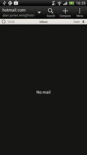 If email accounts have been created already:Press Menu.