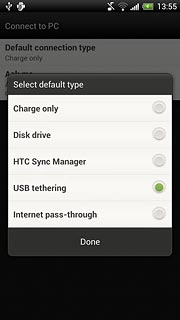 Press USB tethering.