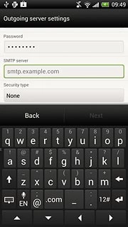 Press the field below Security type.