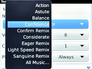 Highlight the different message tones to listen to them.