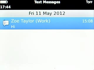 Key in the first letters of the required contact.Matching contacts are displayed.Highlight the required contact and press the Navigation key.