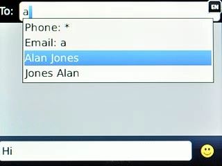Highlight the required contact and press the Navigation key.